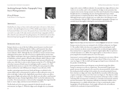 Analyzing Europa`s Surface Topography Using