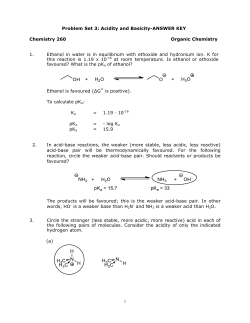 Acidity and Basicity Answers