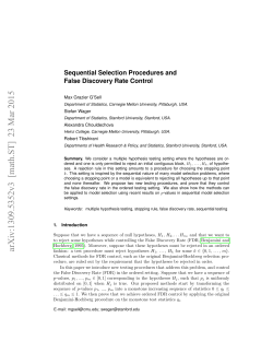 False Discovery Rate Control for Sequential Selection Procedures