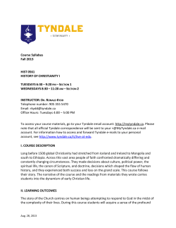 History of Christianity I [HIST 0561]