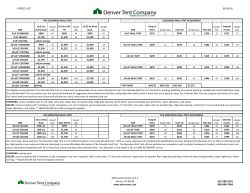 PRICE LIST 8/1/2016 SIZE 10.10 oz Army Duck 10.10 oz AD FR
