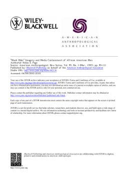 Imagery and Media Containment of African American Men