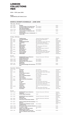 Events - London Fashion Week Men`s