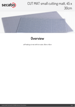 data sheet - CUT MAT small cutting matt, 45 x 30cm