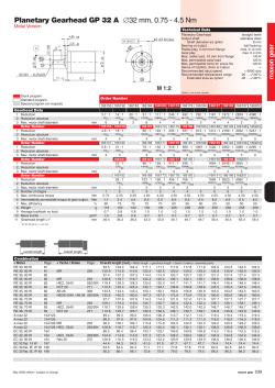 Planetary Gearhead GP 32 A &AElig;32 mm, 0.75 - 4.5 Nm