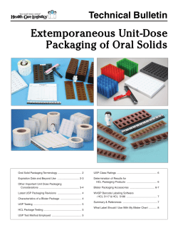 Extemporaneous Unit-Dose Packaging of Oral Solids