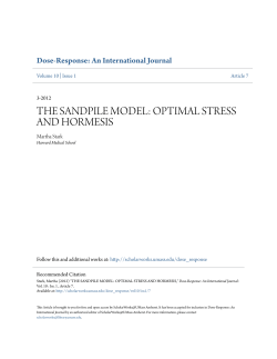 the sandpile model: optimal stress and hormesis