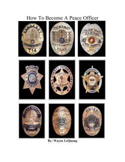 How To Become A Peace Officer