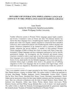 Studies in African Linguistics Volume 32, Number ],2003