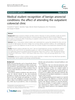Medical student recognition of benign anorectal conditions: the