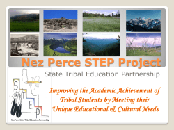 Nez Perce STEP Project - Tribal Education Departments National