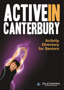 Active in Canterbury - Activity Directory for Seniors
