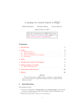 A package for rotated objects in LaTeX