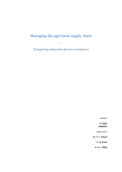 Managing the agri-food supply chain