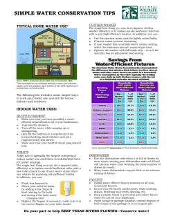 Simple Water Conservation Tips