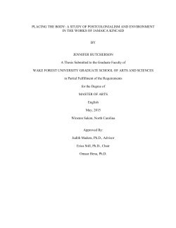PLACING THE BODY: A STUDY OF POSTCOLONIALISM AND