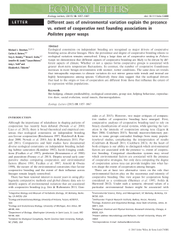 Different axes of environmental variation explain the presence vs