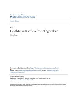 Health Impacts at the Advent of Agriculture