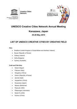 List of UNESCO Creative Cities