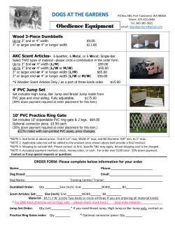 Obedience Equipment - Family Dog Training Center