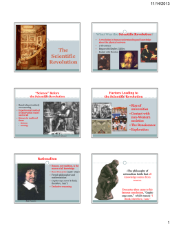 The Scientific Revolution - Marion County Public Schools