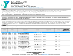 See the St. Paul Midway Y sports schedule