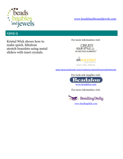 1503-3 Kristal Wick shows how to make quick, fabulous stretch