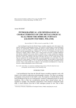 petrographical and mineralogical characteristics of the metallurgical