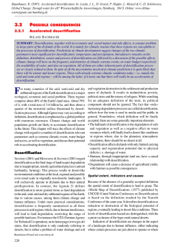 3.2 POSSIBLE CONSEQUENCES 3.2.1 Accelerated desertification