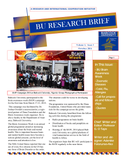 BU RESEARCH BRIEF - Babcock University