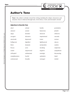 Author`s Tone