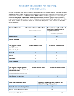 lccms sex equity in education act - Cajon Valley Union School District