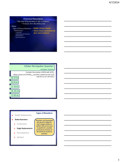 Chemical Reactions