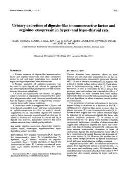 Urinary excretion of digoxin-like immunoreactive