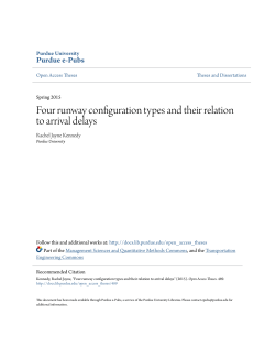 Four runway configuration types and their relation - Purdue e-Pubs