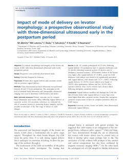 Impact of mode of delivery on levator morphology: a prospective