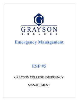 GRAYSON COLLEGE EMERGENCY MANAGEMENT