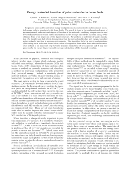 Energy controlled insertion of polar molecules in