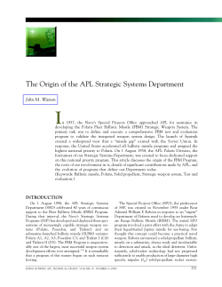 The Origin of the APL Strategic Systems