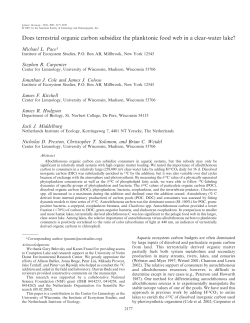 Pace, Michael L., et al. Does terrestrial organic carbon subsidize the