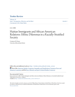 Haitian Immigrants and African-American Relations