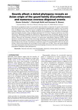 Gourds afloat: a dated phylogeny reveals an Asian origin of the