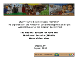 Study Tour to Brazil on Social Promotion The Experience of the