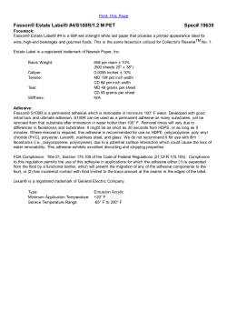Fasson&reg; Estate Label&reg; #4/S100R/1.2 M PET