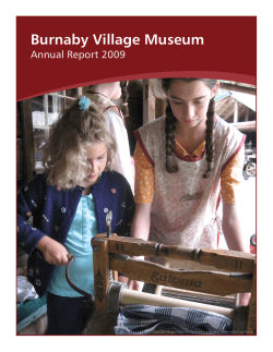 2009 Annual Report - Burnaby Village Museum