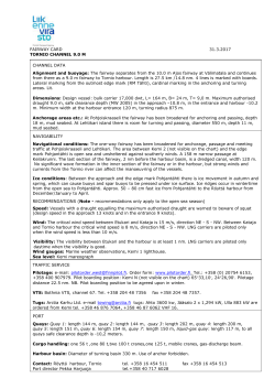 FAIRWAY CARD 31.3.2017 TORNIO CHANNEL 9.0 M CHANNEL