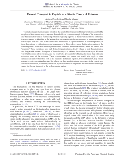 Thermal Transport in Crystals as a Kinetic Theory of Relaxons