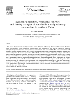 Economic adaptation, community structure, and sharing strategies of