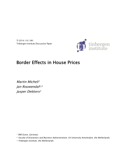 Border Effects in House Prices