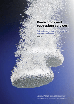 Biodiversity and Ecosystem Services – Risk and opportunity